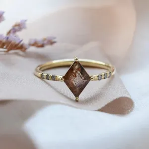 Original ring with salt'n'pepper diamond JACKIE Thumbnail