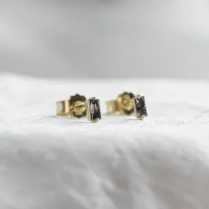 Basic earrings with salt and pepper diamonds KIKI Thumbnail