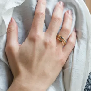 Ring in art deco style with salt'n'pepper diamond RODEO Thumbnail