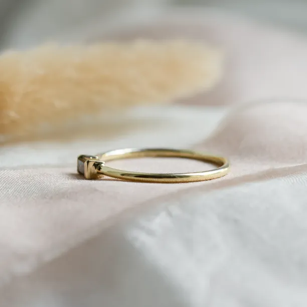 Ring in art deco style with salt'n'pepper diamond RODEO Image