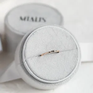 Gold ring with baguette salt'n'pepper diamond TORRE Thumbnail