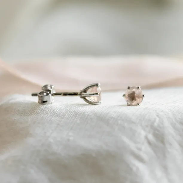 Gold earrings with morganite MAY Image