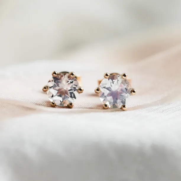 Stud earrings with white moonstone JULIET Image