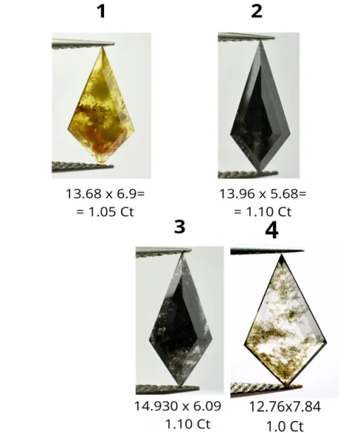 Alternative engagement ring with salt and pepper diamond CHLOE Image