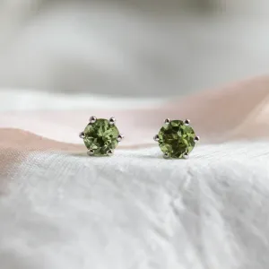 Gold earrings with peridots SALSA Thumbnail
