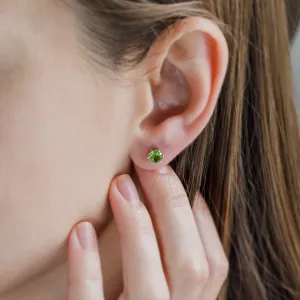 Gold earrings with peridots SALSA Thumbnail