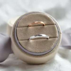 Irregular hammered wedding rings OSAKA Thumbnail