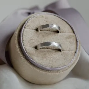 Torn paper edge wedding bands DANTE Thumbnail