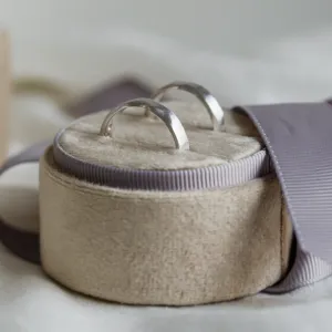 Torn paper edge wedding bands DANTE Thumbnail