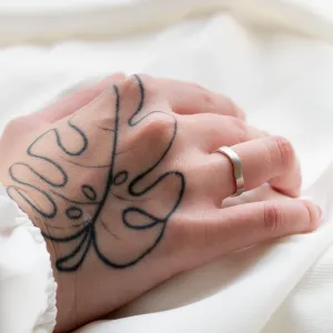 Matte irregular wedding bands ELISE