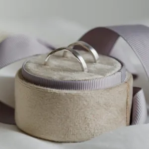 Matte irregular wedding bands ELISE Thumbnail