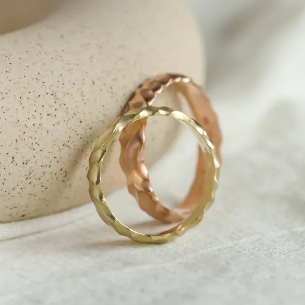 Original engraved wedding rings ROCK Image