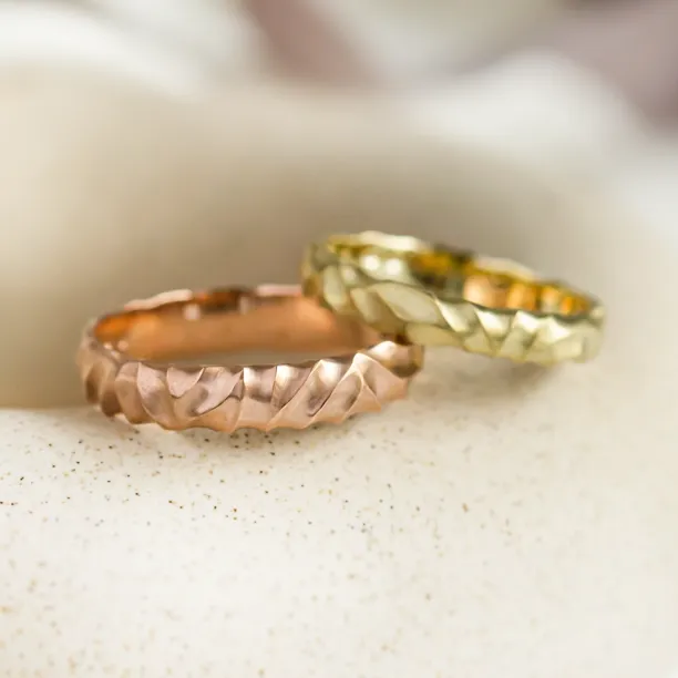 Original engraved wedding rings ROCK Image