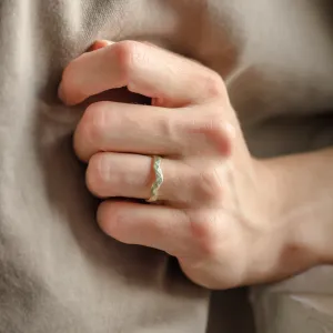 Hammered unusual wedding rings ARYA