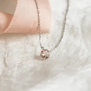 Morganite in gold necklace DAISY Thumbnail