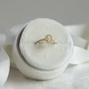 Double halo engagement ring with moissanites ELEANOR Thumbnail
