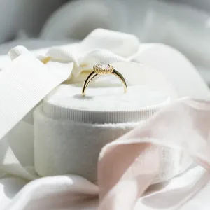 Halo engagement ring with marquise moissanite PHOEBE Thumbnail