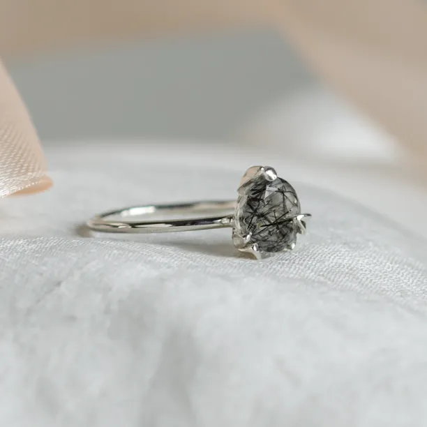 Organic ring with rutilated quartz ODIN Image