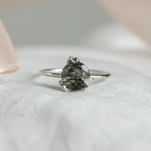 Organic ring with rutilated quartz ODIN