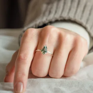 Fantasy ring with kite moss agate SAMU Thumbnail