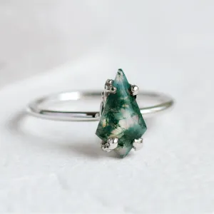 Fantasy ring with kite moss agate SAMU Thumbnail