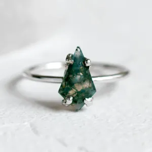 Fantasy ring with kite moss agate SAMU Thumbnail