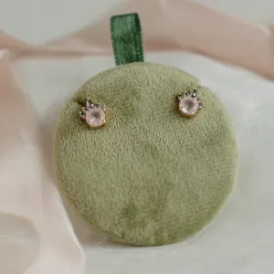 Earrings with morganite and salt and pepper diamonds BALLERINA Thumbnail