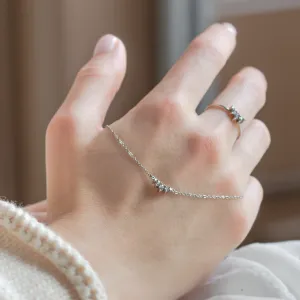 Gold salt and pepper diamond necklace PAVONE Thumbnail