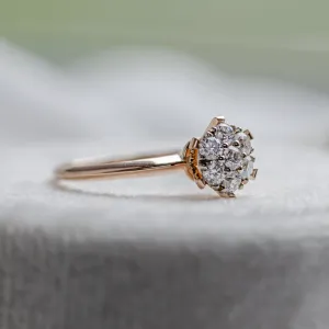 Elegant ring with pavé moissanites AUDREY Thumbnail