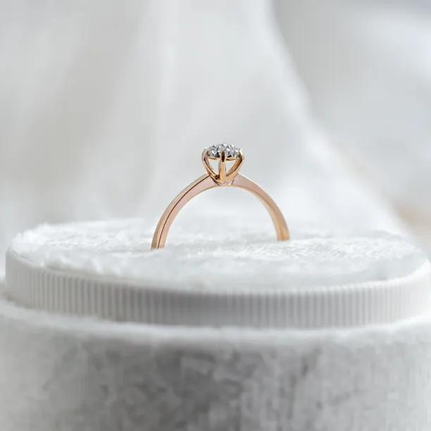 Pavé engagement ring with moissanites LUCY Image