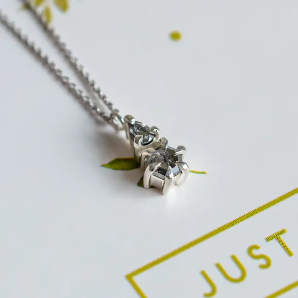 Necklace with unusual salt and pepper diamonds GEORGINA Image
