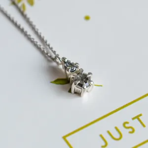 Necklace with unusual salt and pepper diamonds GEORGINA Thumbnail