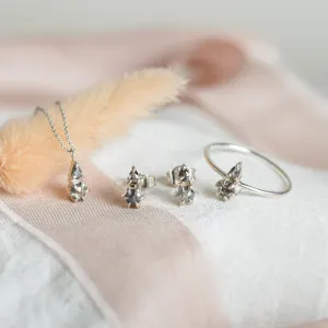 Necklace with unusual salt and pepper diamonds GEORGINA Thumbnail