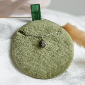 Minimalist necklace with salt and pepper diamonds GREG Thumbnail