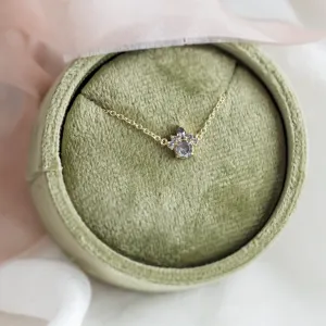 Gold neklace with salt and pepper diamonds ASTRAL Thumbnail