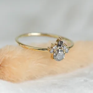 Romantic ring with salt and pepper diamonds DAF Thumbnail