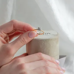 Pavé gold ring with moissanites LOLA Thumbnail