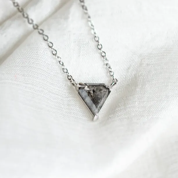 Gold necklace with superman salt and pepper diamond CANBERRA Image