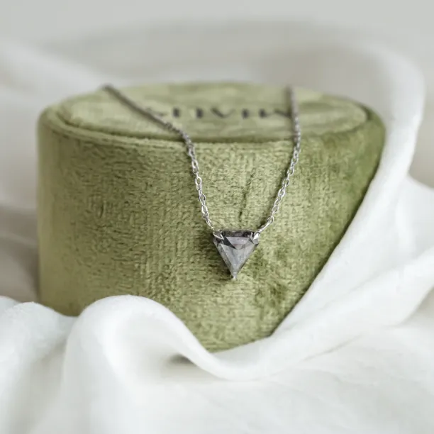 Gold necklace with superman salt and pepper diamond CANBERRA Image