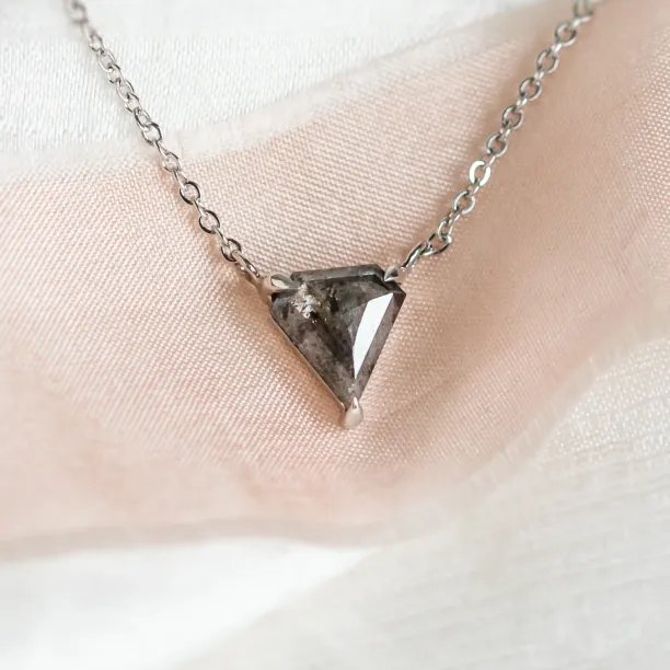 Gold necklace with superman salt and pepper diamond CANBERRA Image