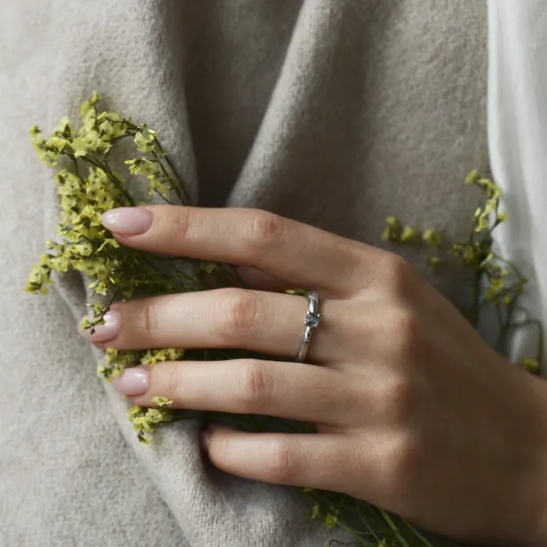 Branch ring with salt and pepper diamond DREMO Image