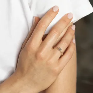 Branch ring with salt and pepper diamond DREMO Thumbnail