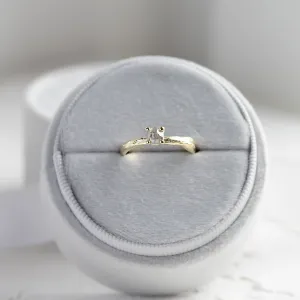 Branch ring with salt and pepper diamond DREMO Thumbnail