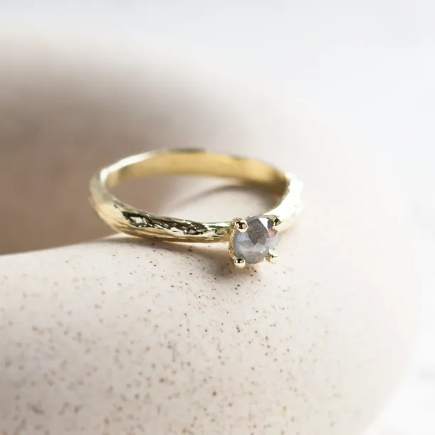 Branch ring with salt and pepper diamond DREMO Image