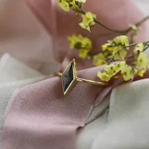 Ring with kite salt and pepper diamond AUSTEN Thumbnail