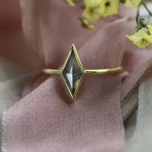 Ring with kite salt and pepper diamond AUSTEN Thumbnail