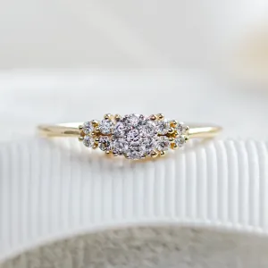 Pavé engagement ring with moissanites BOWIE Thumbnail