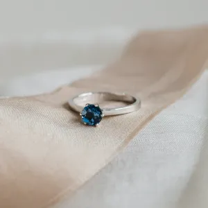 Engagement ring with london blue topaz BLAINN Thumbnail