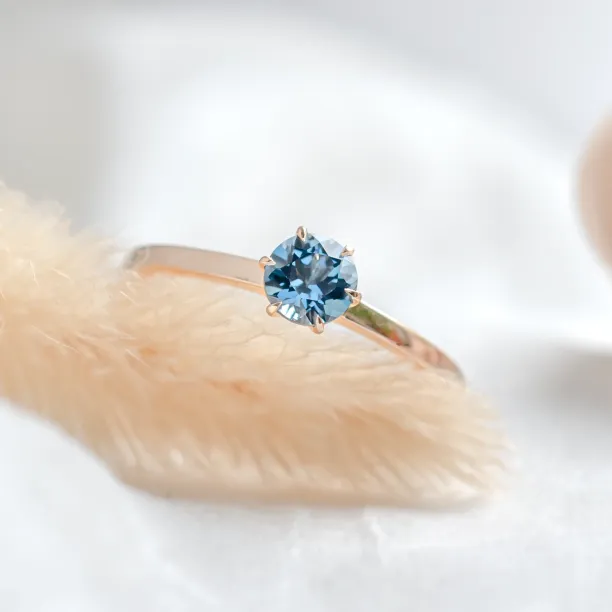 Engagement ring with london blue topaz BLAINN Image