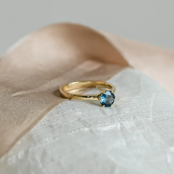 Engagement ring with london blue topaz BLAINN Image